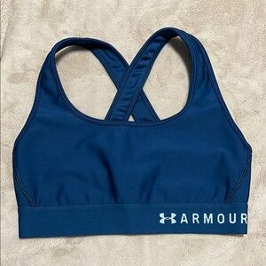 Under Armour Blue Sports Bra with Racerback Design